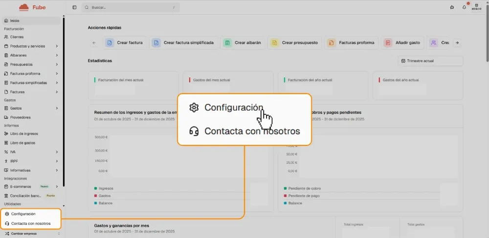 Primer paso de la guía de activación de Verifactu